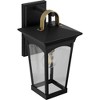 Progress Lighting Chatsworth 1-Light Outdoor Wall Lantern in Black Aluminum with Clear Glass Shade - 3 of 4