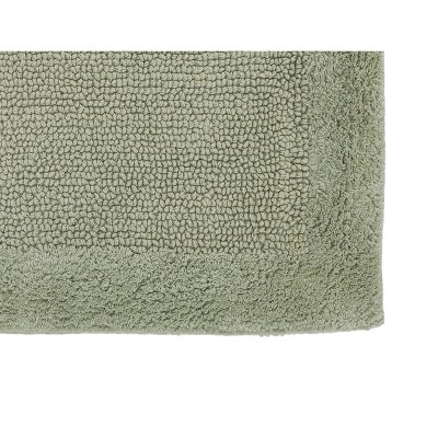 Sage Green Cotton Reversible 2-Piece Bath Rug Set