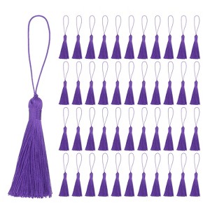 Unique Bargains Handmade Soft Floss DIY Mini with Loop Craft Tassels 45 Pcs - 1 of 4