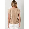 Women's Velvet Cupro V-Neck Top - mystree - 2 of 4