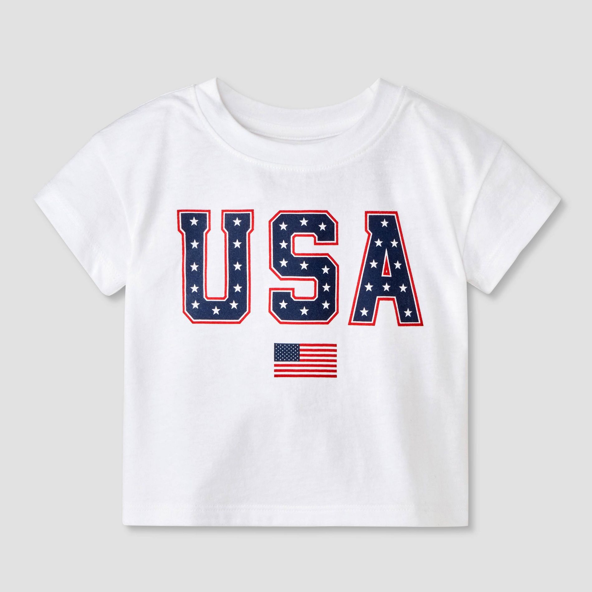 Baby Girls' USA Graphic T-Shirt - Cat & Jack™ White