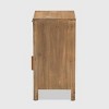 Clement 1 Door and 1 Drawer Wood Spindle Nightstand Brown - Baxton Studio: Sturdy, Fully Assembled, MDF & Fir Wood - 4 of 4