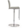 Amalfi Performance Vegan Leather Adjustable Stool White  15"W x 17.5"D x 40.1"H - 4 of 4