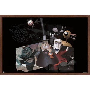 Trends International Disney Tim Burton's The Nightmare Before Christmas - Distorted Group Framed Wall Poster Prints - 1 of 4