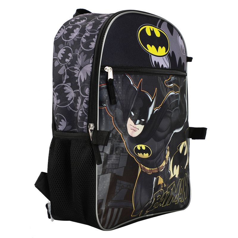 DC Comic Book Batman Symbol 5-Piece Backpack Accessory Set for boys, 4 of 7