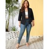Women's Plus Size Blazer  Shawl Collar Elegant Notch Lapel Business Casual Tunic Office Suit Jacket with Pockets - 4 of 4