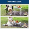 Aluminum 24”x17”Folding Camping Table with MDF Tabletop, Adjustable Height(9"–23") Portable Table for Outdoor, Beach Picnics, and RV Trips - 2 of 4