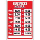 Cosco Business Hours Sign Kit 8x12" (098071) 712511