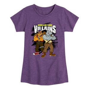 Girls' - Teenage Mutant Ninja Turtles - Chillin Like Villains Fitted Short Sleeve Graphic T-Shirt - 1 of 4