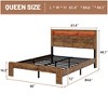 NicBex Queen/King Bed Frame,Wood Bed Frame with Storage LED Headboard and 2 USB,Large Under Bed Storage,Platform Bed No Box Spring Required - 2 of 4