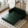 TiramisuBest 93.7" King Pull-Out Sofa Bed, 3-in-1 Convertible Faux Leather Sleeper with Nailhead Trim & Rolled Arms for Living,Dark Brown - 3 of 4