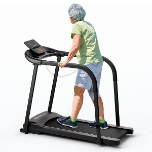Resenkos 2.5 HP Walking Treadmill with Extended Handrails for Senior Users - Black - 1 of 4