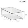 mDesign Plastic Playroom/Gaming Storage Organizer Box, Hinge Lid, 8 Pack, Clear, USA Made - 3 of 4