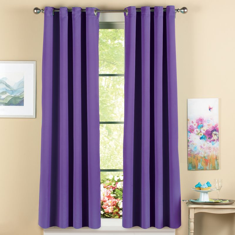 Collections Etc Energy Saving Blackout Curtain Panels, Single Panel,, 2 of 4