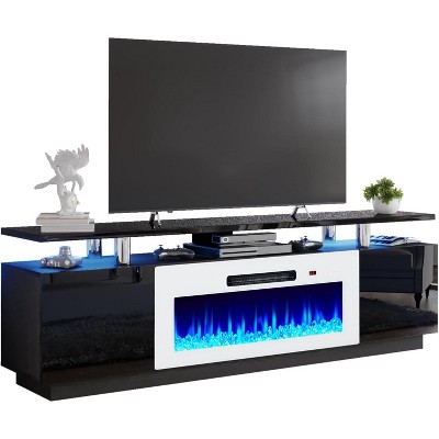 2 Tier Fireplace TV Stand