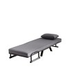 Ridstar Small Single 5-in-1 Folding Chair Bed For Living Room, Bedroom & Office-Grey - 2 of 4