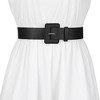 Allegra K Women's Plus Size Pure Adjustable Rectangle Buckle Wide Waist Belt for Dress 1 Pc - 4 of 4