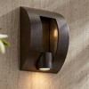 Franklin Iron Works Modern Outdoor Wall Light 12 inch Exterior Bronze Fixture Downlight for House Patio Porch Deck - 2 of 4