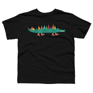 Boy's Design By Humans Whimsical Crocodile On Skates By radiomode T-Shirt - 1 of 2