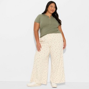 Women's Low-Rise Super Wide Leg Pull-On Pants - Wild Fable™ - 1 of 3
