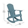 Merrick Lane Set of 2 All-Weather Polyresin Adirondack Rocking Chair with Vertical Slats - 4 of 4