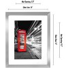 Americanflat 11x14 Silver Picture Frame - Displays 8x10 With Mat or 11x14 Without Mat - Composite Wood with Shatter Resistant Glass - 2 of 4