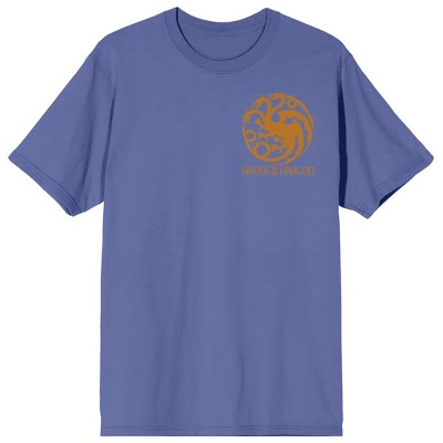 House of the Dragon Golden Throne Men's Periwinkle Short Sleeve Tee