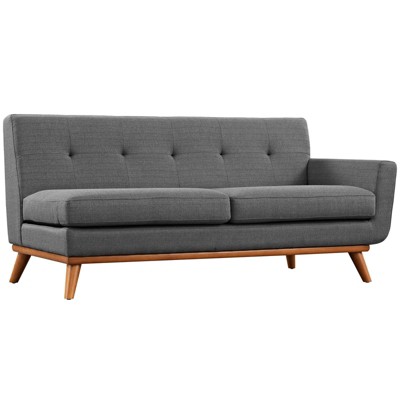 Engage RightArm Upholstered Loveseat Gray - Modway