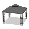 10x10 Ft Outdoor Patio Gazebo Replacement Canopy, Double Tiered Gazebo Tent Roof Top Cover Only（Frame Not Include） - 2 of 4
