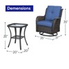 Buenhomino Patio Furniture Sets, 3 Pieces Wicker Outdoor Furniture - 360 Degree Swivel Rocking Chairs and Rattan Side Table for Garden,Porch,Backyard - 2 of 4