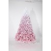 Pink Christmas Tree 7.5ft – Snow Flocked Artificial Tree with Warm White LED Lights & Metal Stand, Prelit Xmas Holiday Decoration for Home - 2 of 3