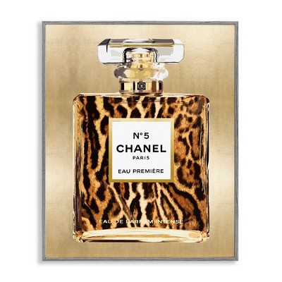 Stupell Industries Wildlife Pattern Perfume Black Framed Giclee Art