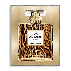 Stupell Industries Wildlife Pattern Perfume Black Framed Giclee Art - 1 of 4