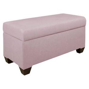 Skyline Custom Upholstered Storage Bench - Skyline Furniture , Linen Smokey Quartz