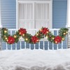 Collections Etc Solar Powered 9-foot Poinsettia Garland - 2 of 2