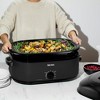 Aroma 576oz Electric Roaster Oven with High Dome Lid, 8X Bonded Granite Enamel, Black Refurbished - 4 of 4