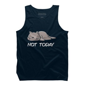 Men's Design By Humans Not Today Cat By EduEly Tank Top - 1 of 3