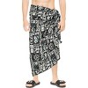 LA LEELA Men's Sarong Beach Cover Up Swim Wrap One Size Sable Floral - 2 of 4