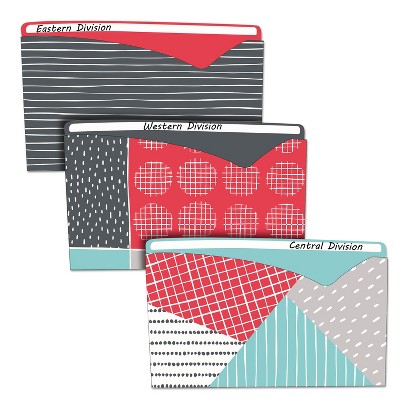 C-Line Write-On Fashion Poly File Jackets Letter Polypropylene Assorted 6/PK 63540
