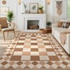 Checkered Easy Jute Rug Washable Modern Rug for Living Room - 4 of 4