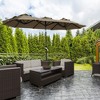 Akoasm 89.25 in. H Outdoor Double-sided Patio Umbrella with Push Button Tilt and Crank For Deck, Garden & Pool-Gray - 4 of 4