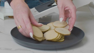 MuellerLiving Silver Stainless Steel Adjustable Mandoline Slicer