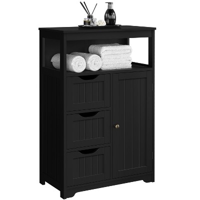 Yaheetech Wooden Floor Cabinet Free Standing Storage Organizer for Living Room