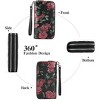 BEAFUP Women's Wallet,Creative Floral PrintLarge Capacity Double Zip Leather Wallet,RFID Blocking and Wristlet,(Random Print) - 3 of 4