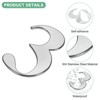 Unique Bargains 304 Stainless Steel Self-adhesive Rust Resistant Outdoor Use House Number 1 Pc - 2 of 4