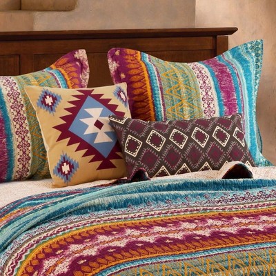 Southwest Geometric Earth Tone Cotton Throw Pillow Set
