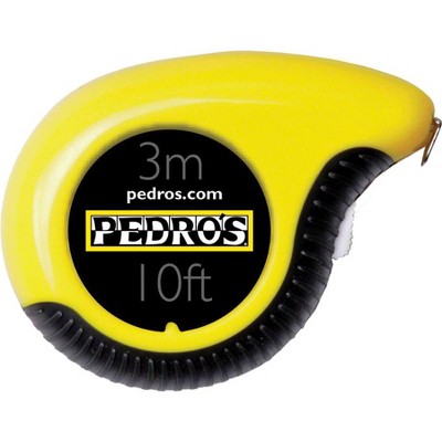 Pedro's Tape Measure English/Metric 3 Meter Instant Locking Design Yellow