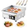 Commercial Electric Griddle 14 Inch, 1600W Stainless Steel Flat Top Grill with Temperature Control - 2 of 4