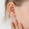 Girls' Polished Football Screw Back Sterling Silver Earrings - In Season Jewelry - 3 of 4