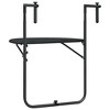vidaXL Hanging Balcony Table, Black 23.6"x25.2"x32.9" Plastic Rattan Look - 4 of 4